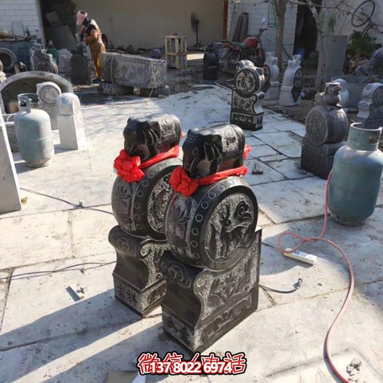 精美大理石仿古舊門墩雕塑，打造完美中式庭院