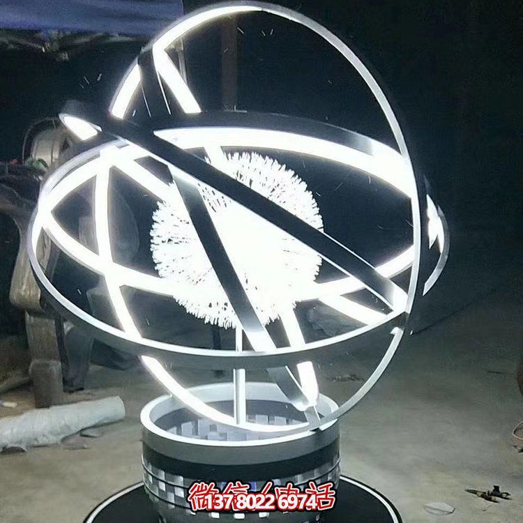 品質創意夜晚景觀照明擺件，不銹鋼鏡面裝點室內外