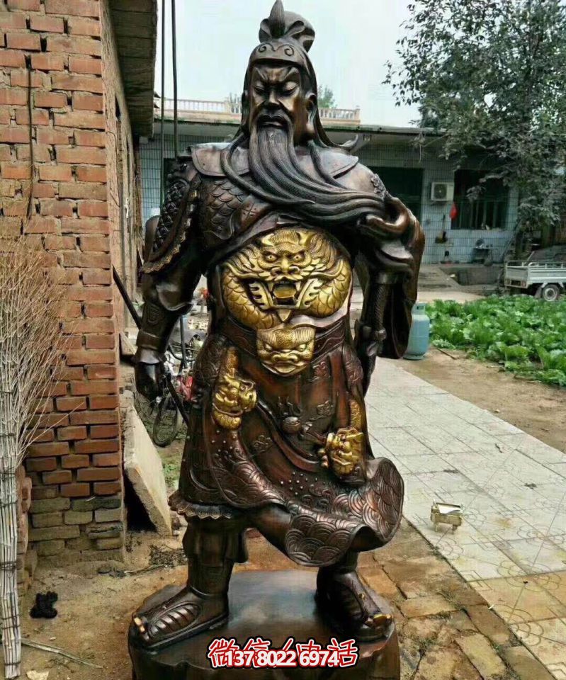 關(guān)公銅雕，大型景區(qū)寺廟開(kāi)業(yè)招財(cái)供奉雕塑