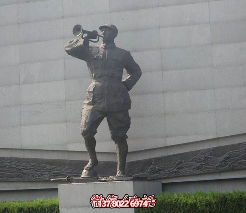 紀(jì)念抗戰(zhàn)時期的銅雕景觀