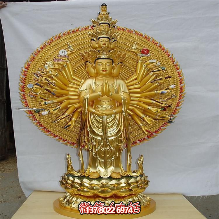 純金打造千手觀音雕塑，傳承宗教文化