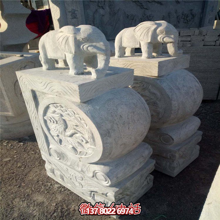 大理石石雕抱鼓，為您的園林庭院門口點綴美觀