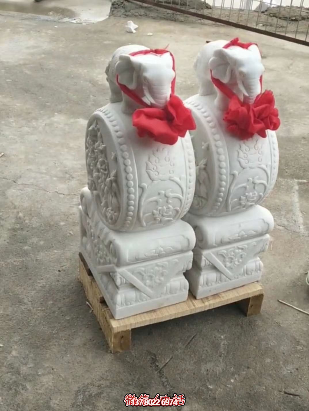 漢白玉吉祥小象雕塑,石門(mén)口擺放門(mén)墩 漢白玉吉祥小象雕塑,石門(mén)口擺放門(mén)墩