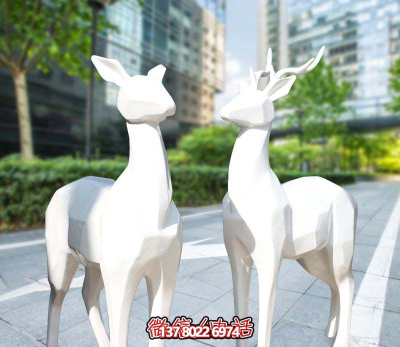 玻璃鋼梅花鹿雕塑，為你的廣場增添經典藝術氣息