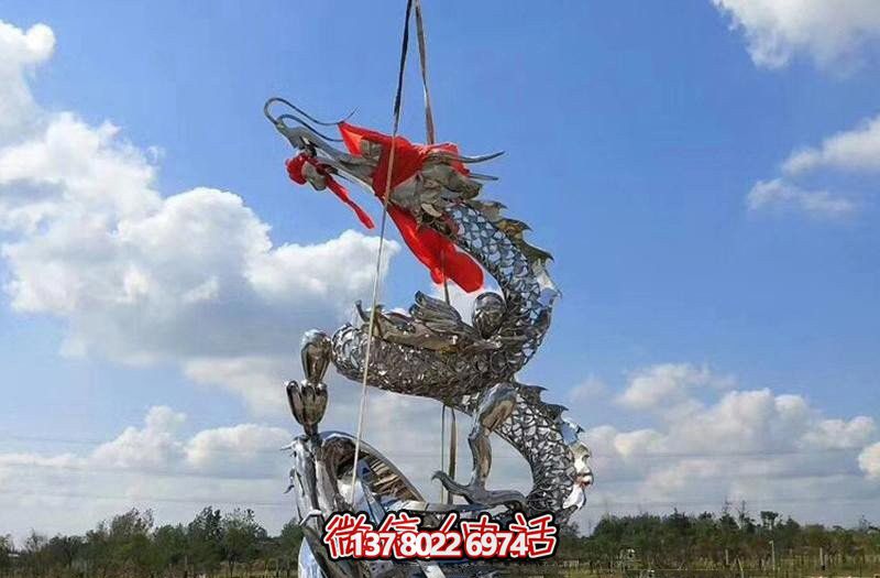 景區廣場創意不銹鋼鏤空龍雕塑 景區廣場創意不銹鋼鏤空龍雕塑