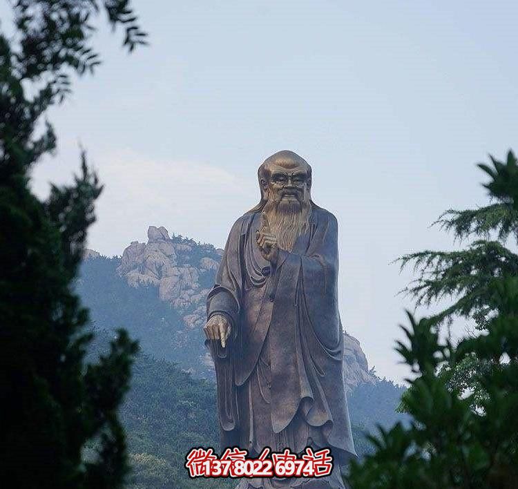 戶外大型鑄銅老子雕像，仿古做舊古代名人擺件
