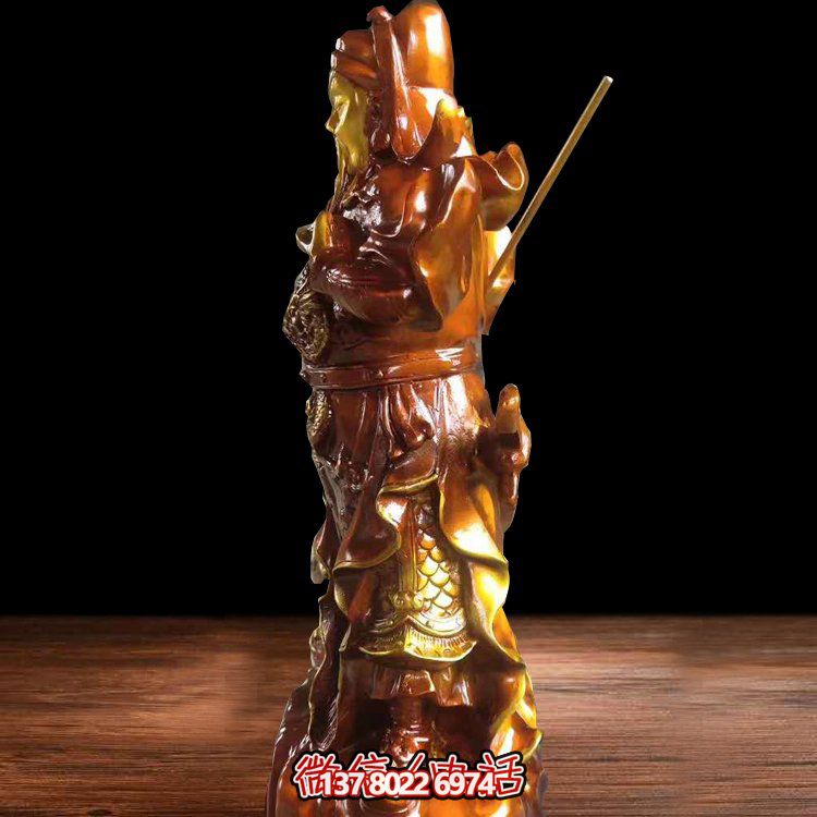 家用銅雕關(guān)公雕塑擺件