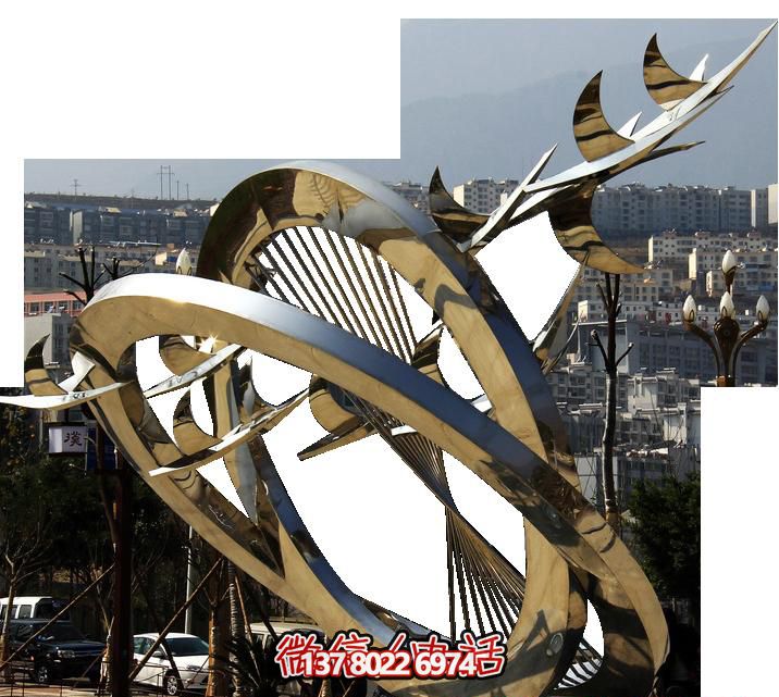 不銹鋼酒店抽象大雁雕塑 不銹鋼酒店抽象大雁雕塑