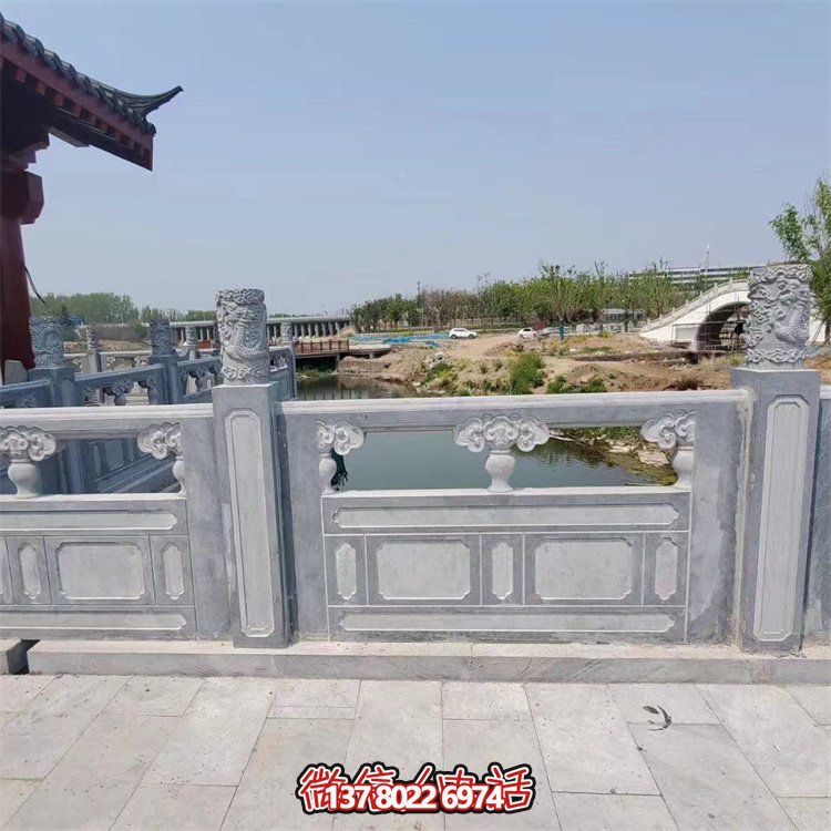 戶(hù)外河道大理石石雕園林景觀欄桿欄板雕塑