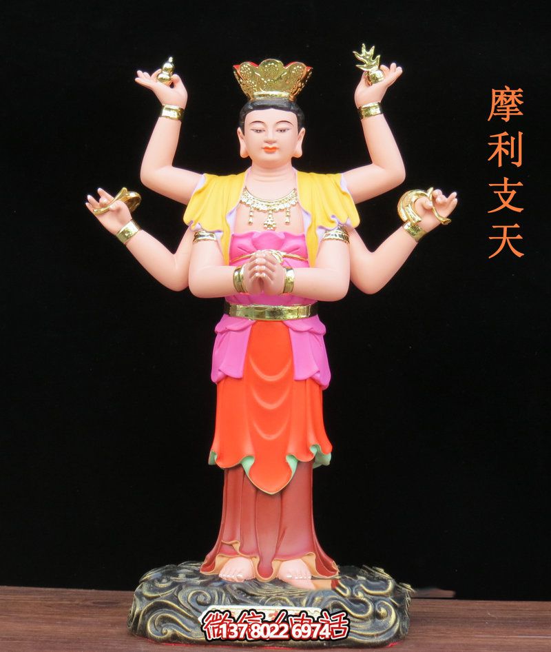 寺廟玻璃鋼彩繪神佛摩利支天雕塑 寺廟玻璃鋼彩繪神佛摩利支天雕塑